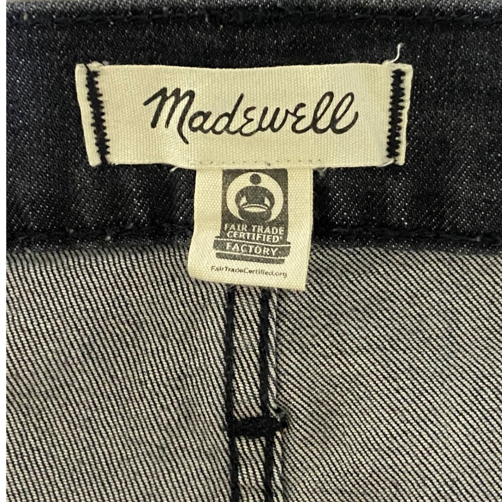 Madewell Perfect Vintage Crop Jeans High Rise Black Wash Denim Size 31P - Picture 3 of 11